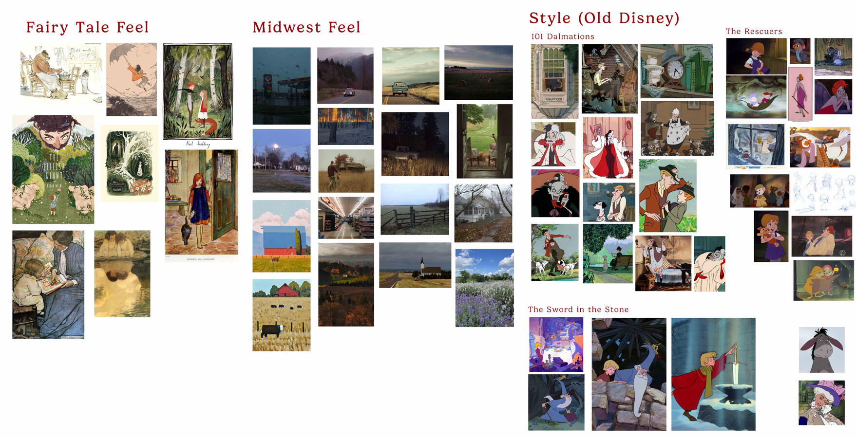 Mood Board for Red Passion Project - Picture Book Character Design